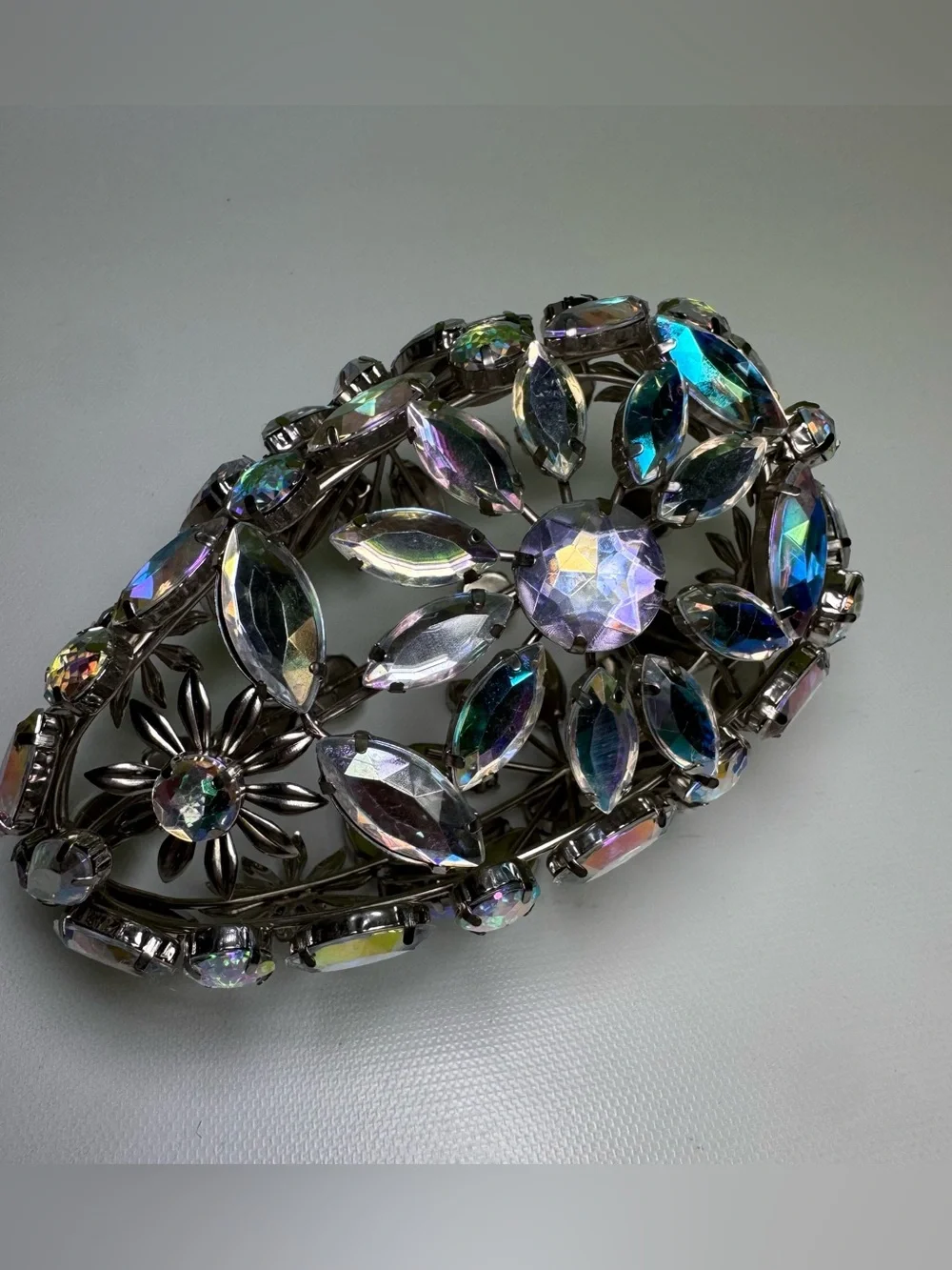 Pier 1 vintage rare rhinestone egg ornament borealis